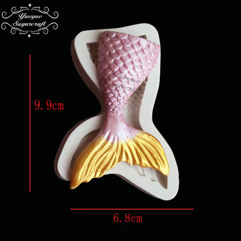 Yueyue Sugarcraft Sea/силиконовая форма в виде хвоста русалки помадная инструменты для