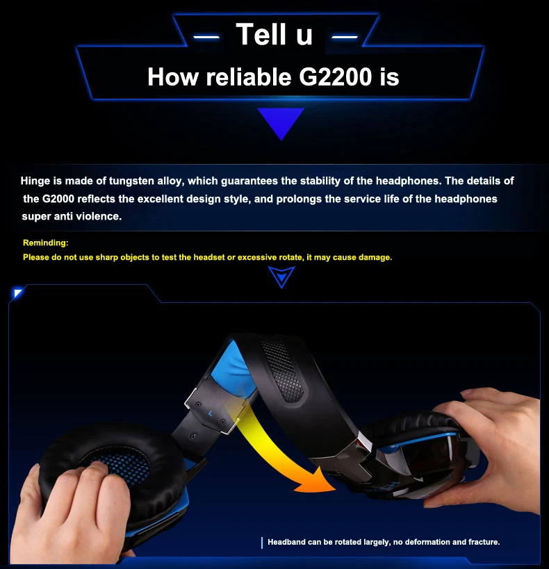 KOTION EACH G2200 USB 7,1, объемный звук, вибрационные Игровые наушники, компьютерная гарнитура, наушники, повязка на голову с микрофоном, светодиодный светильник
