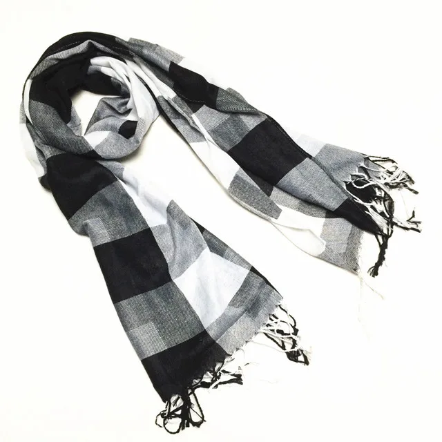 Женский шарф из полиэстера в клетку теплый мягкий классический испанском стиле