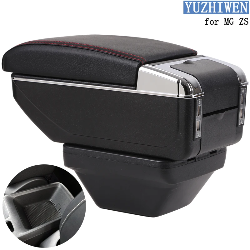Для MG ZS подлокотник коробка ZS Универсальный Автомобильный центральный подлокотник подъемный Тип Коробка для хранения Подстаканник Пепельница Модификация аксессуары