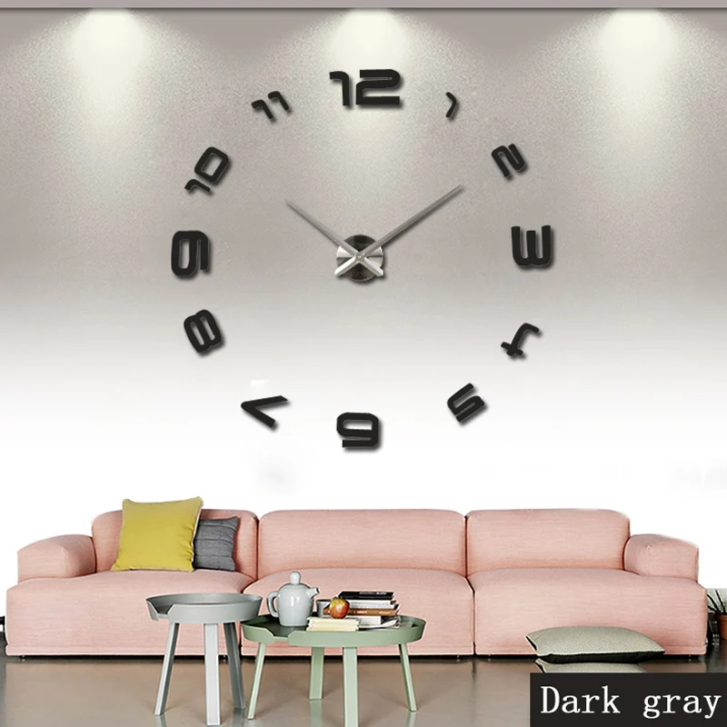 HOT 3d diy Acrylic miroir wall stickers clock watch clocks Quartz Modern reloj de pared home decoration new | Дом и сад