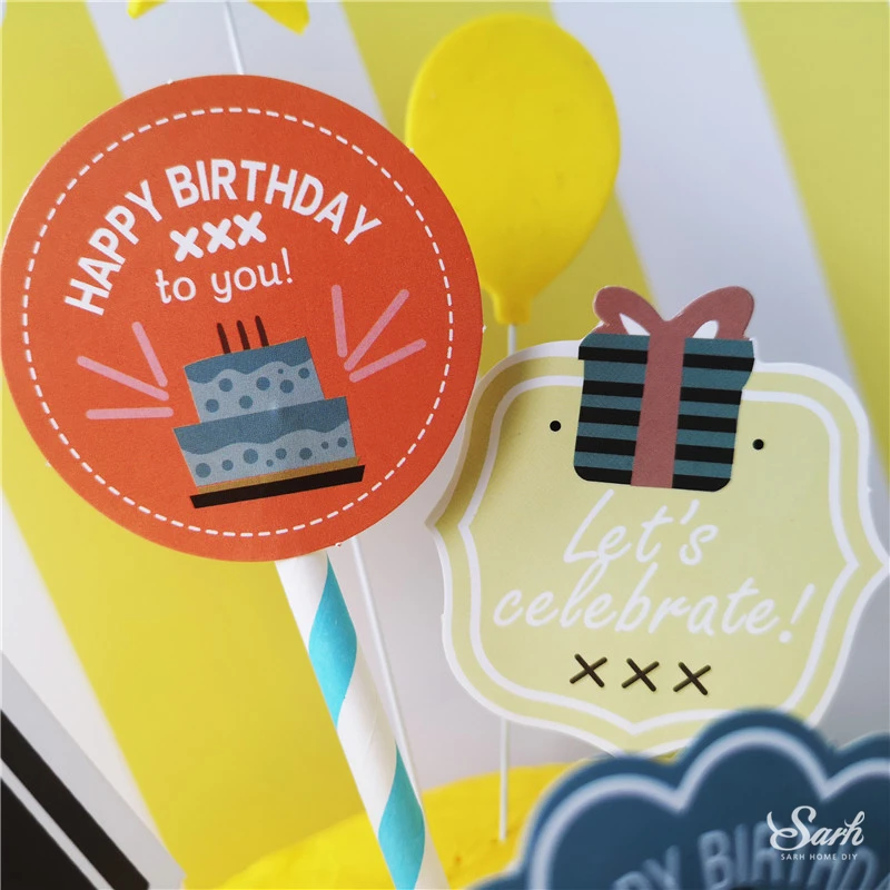 Ins/подарок на день рождения с заячьими ушками для торта зеркальные шары звезды