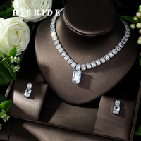 hibride exclusive aaa cubic zirconia 2pcs jewelry set 2019 shining copper tassel dubai jewelry sets for ladies accessories n 998