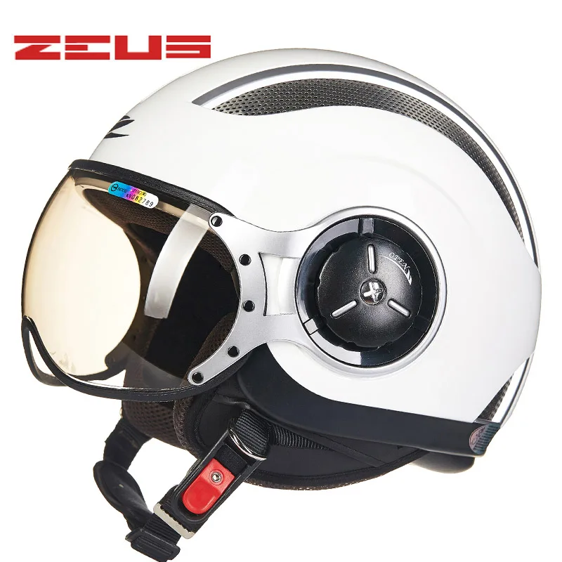 7 TAIWEN ZEUS мотоциклетные шлемы для мотокросса Jet Ретро 3/4 полушлем DOT approved 218C Capacete Casco мотоциклетный шлем - Цвет: 7