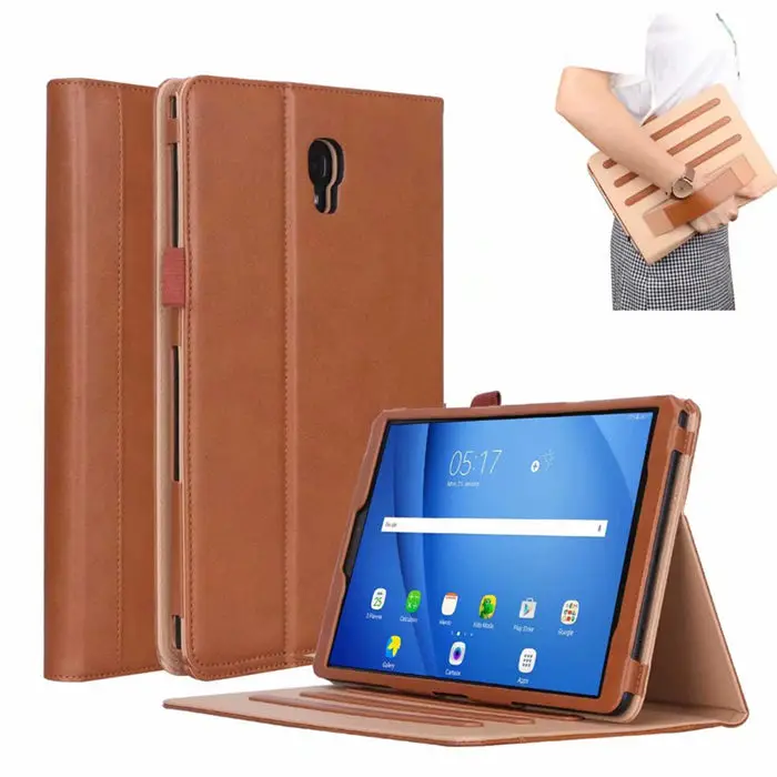 Коричневый Тонкий кожи высококачественный чехол для Samsung Galaxy Tab 10,5 ''T590 T595 T597 SM-T590 планшет Smart Fundas Защитите подставки обложка+ Flim - Цвет: Коричневый