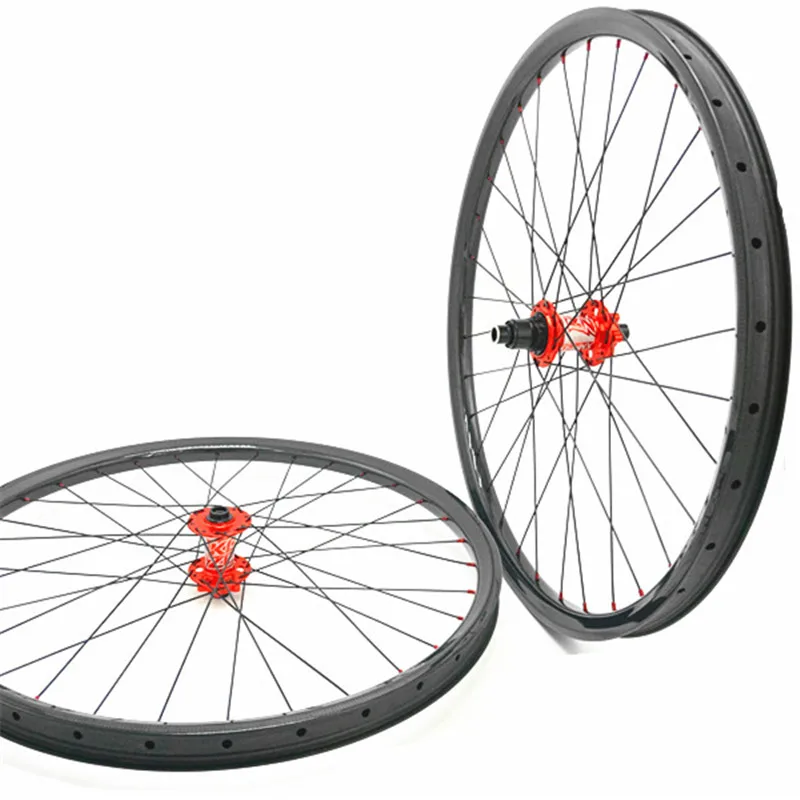 Углеродные mtb бескамерные дисковые колеса 27,5 er koozer XM490 32/32 задние 142X12 мм 3 k Глянцевые 35 мм hookless колеса горного велосипеда XD
