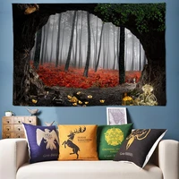 3d tree hole psychedelic forest tapestry wall hanging bohemian decoration wall tapestry hippie boho art tapestry wall fabric new