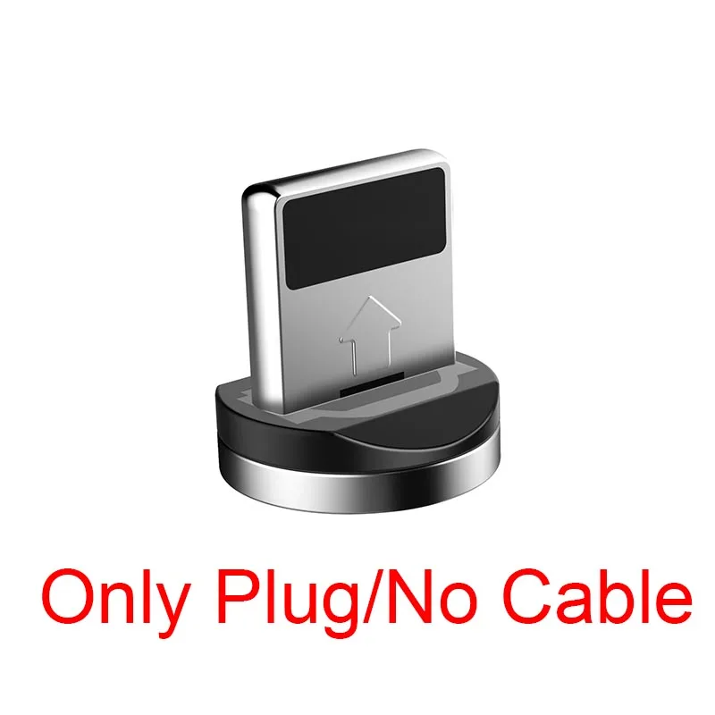 Магнитный кабель FLOVEME type C Micro USB для магнитного кабеля светодиодный 1 м Плетеный Магнитный Кабель зарядного устройства для iPhone XR XS MAX samsung Новинка - Цвет: Only Plug