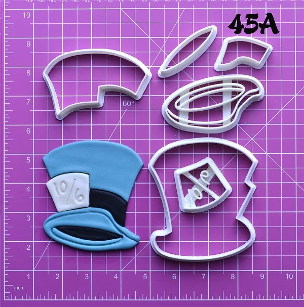 45A 4 inch Популярная пленка Алиса в стране чудес персонаж формочки для печенья на заказ 3D печатные формочки для печенья инструменты для выпечки Формочки для печенья - Цвет: 45A 4 inch