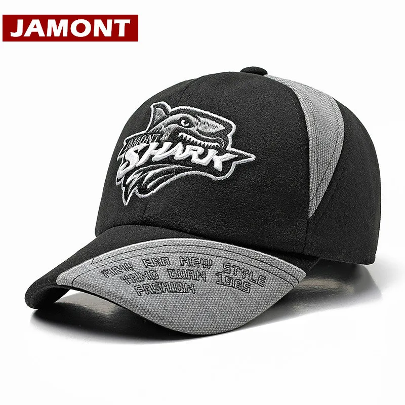 [JAMONT] новая детская бейсбольная кепка серии Shark зимние шапки Snapback теплая Кепка