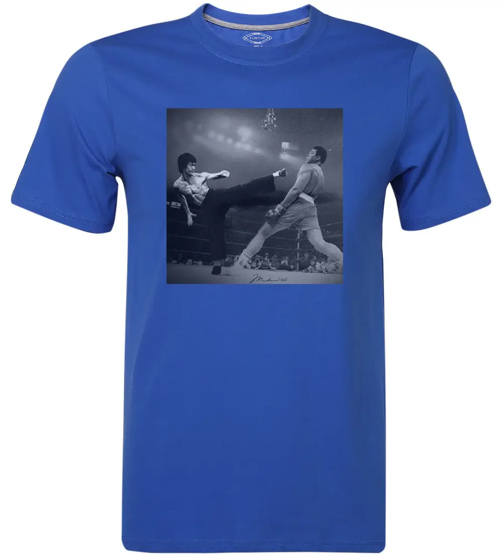 Винтажная Мужская футболка Брюса Ли против Али легенды о боксе размер S-Xxl новинка