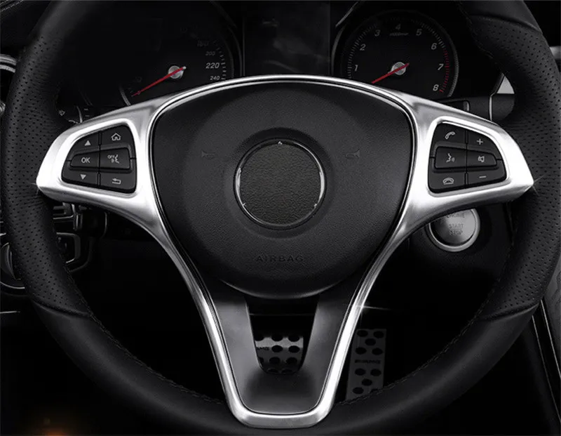 Для Mercedes-Benz A, B, C, E, CLA CLS GLA glk-класс W176 W246 W204 W207 W212 W117 W218 X156 X204 рулевого колеса автомобиля рамки накладка