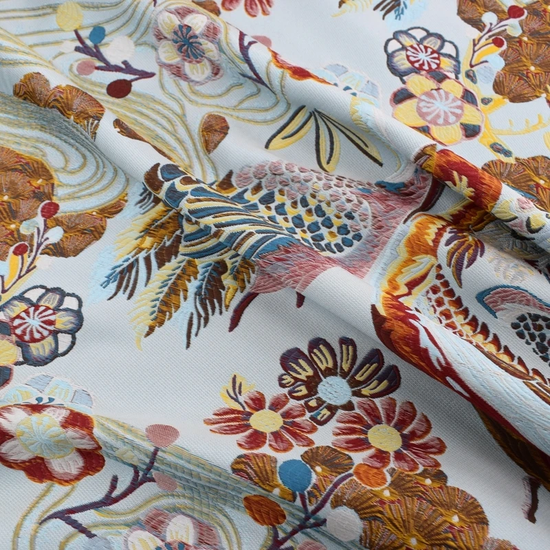 2018 евроамериканская мода кран окрашенная в пряже жаккардовая ткань для пальто