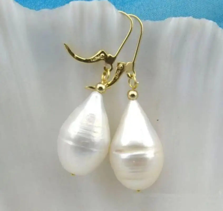 Очаровательные серьги с белым натуральным жемчугом Akoya AAA 10 14 мм|earrings body|earrings