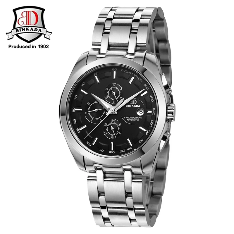 2019 BINKADA модные наручные часы для мужчин самовзводные мужские платье Высокое