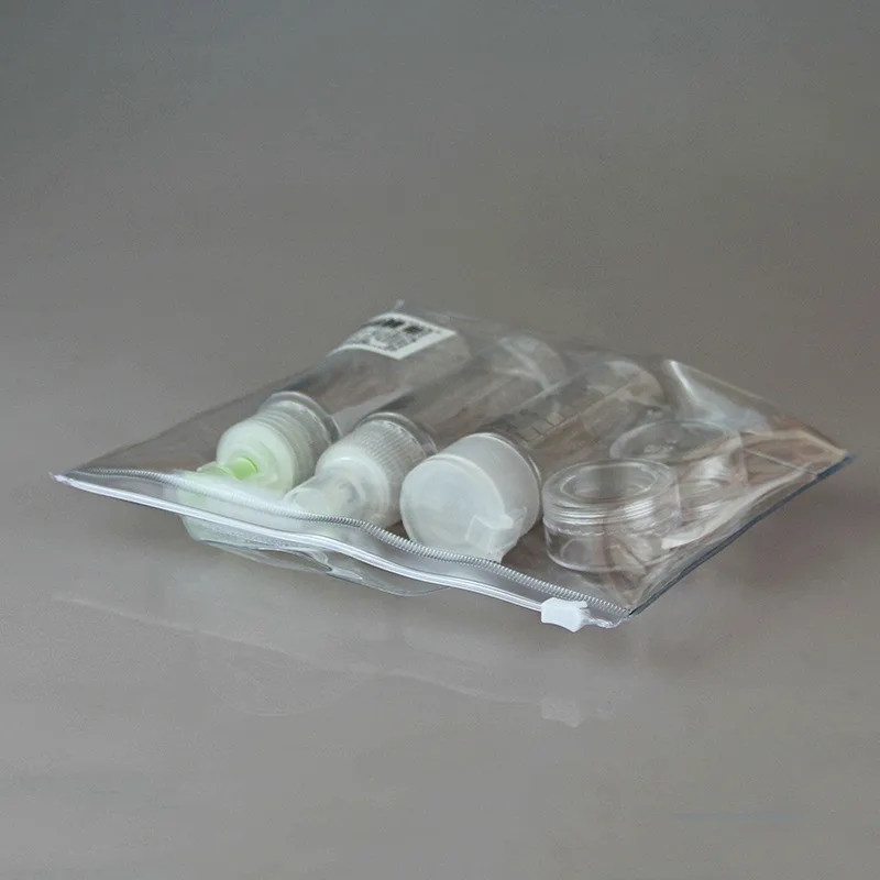 6pcs/set Mini Plastic Transparent Small Empty Bottle Outdoor Travel MakeUp Skin Care Lotion Case Container Bottle 1j25