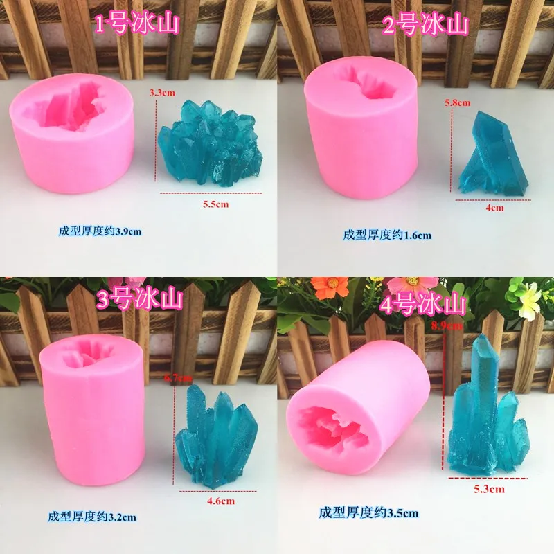 1 шт., коралловый сахар, 3D айсберг, силиконовая форма для помадки, Хрустальная сосулька, форма для шоколада, украшение торта, инструмент для самостоятельного изготовления