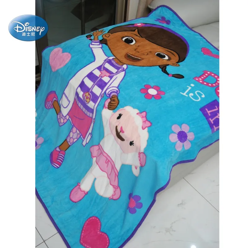 Дисней Чирок Синий Doc McStuffins супер мягкое летнее легкое покрывало 117x152 см для детского сада на кровать/диван/самолет