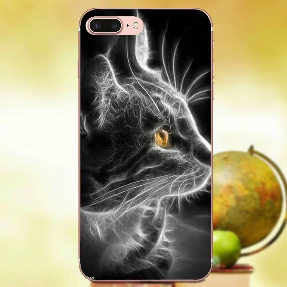 Для Xiaomi Redmi Note 2 3S 4 4A 4X 5 5A 6 6A Pro Plus TPU шаблон телефон свет Фрактальный Кот