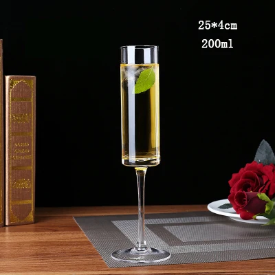 A8 200ml 2pcs Без содержания свинца кристалла Стекло чашки Шампанский флейт серийный красное вино Стекло es коктейльное Стекло Кубок подарки на свадьбу, день рождения чашки 2 шт - Цвет: A8 200ml 2pcs