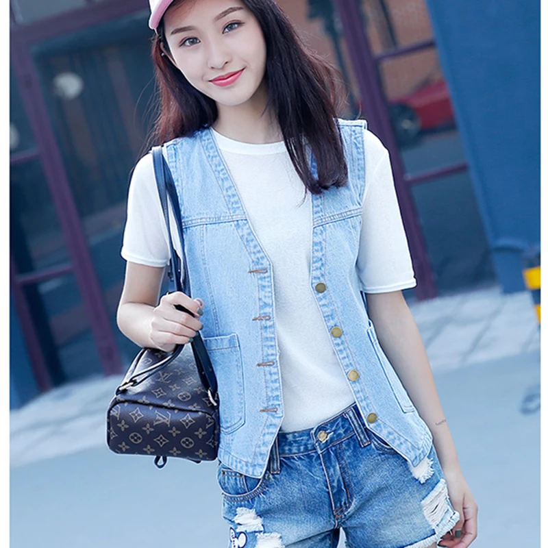 Жилет женский свободный тонкий без рукавов большого размера в Корейском стиле
