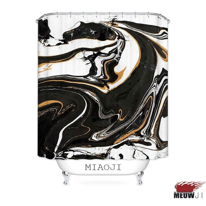 [MIAOJI] Цветущий цвет печать мраморная текстура ткань занавеска для душа разные