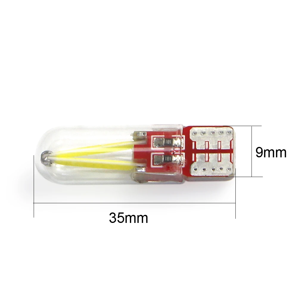 KEIN 10 шт. W5W Светодиодная лампа t10 led 194 168 бесполярности Стекло Авто T10 клиновидные