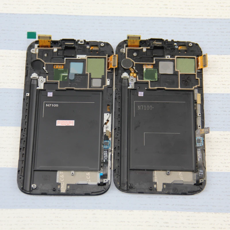 Телефон lcd s Замена для samsung Galaxy Note 2 Note2 N7105 с рамкой дисплей сенсорный экран в сборе