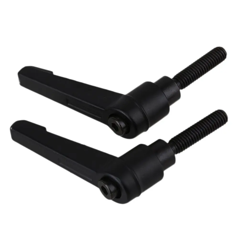 Черная M6 Мужская резьба металлическая ручка регулируемая рычаг резьбы 50x25мм