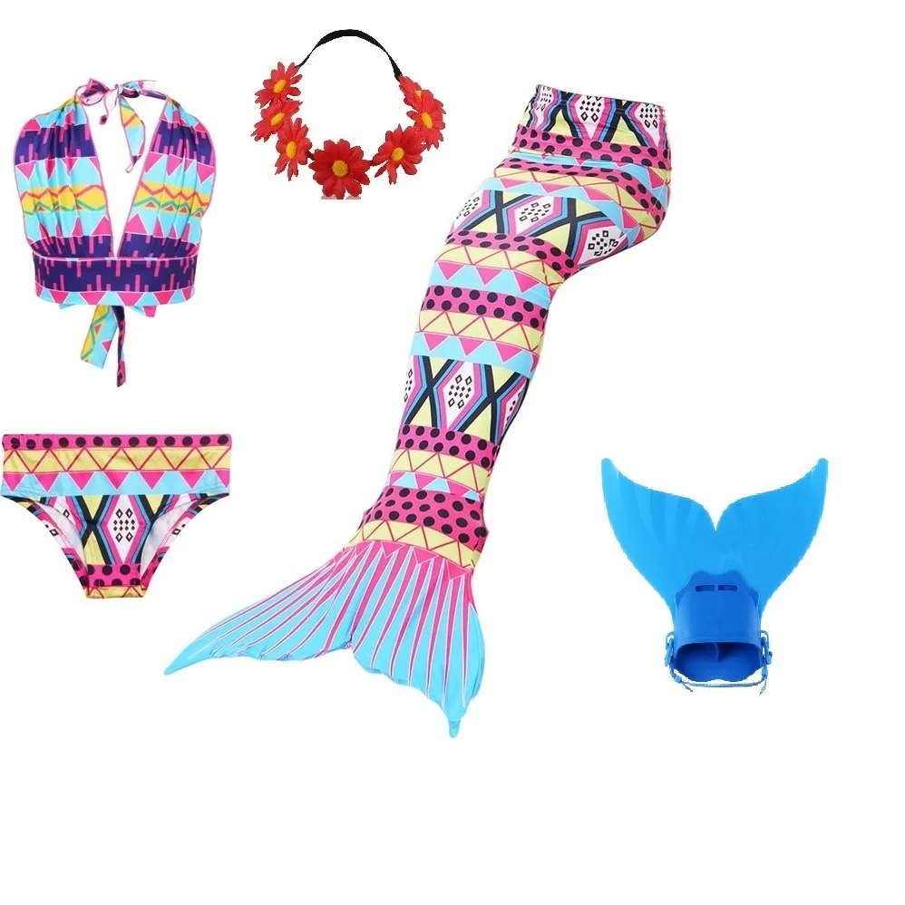 Костюм Русалочки для плавания с хвостиком детский купальник вечеринок|Костюмы