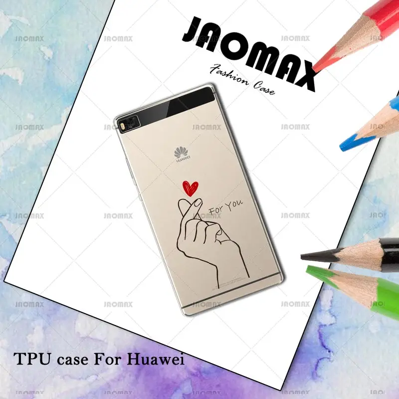 Jaomax Love Heart Couple Case For Huawei P10 PLUS P9 P8 Lite Mate 8 9 Pro Honor V8 5C Transparent Silicone Phone Cover Shell |