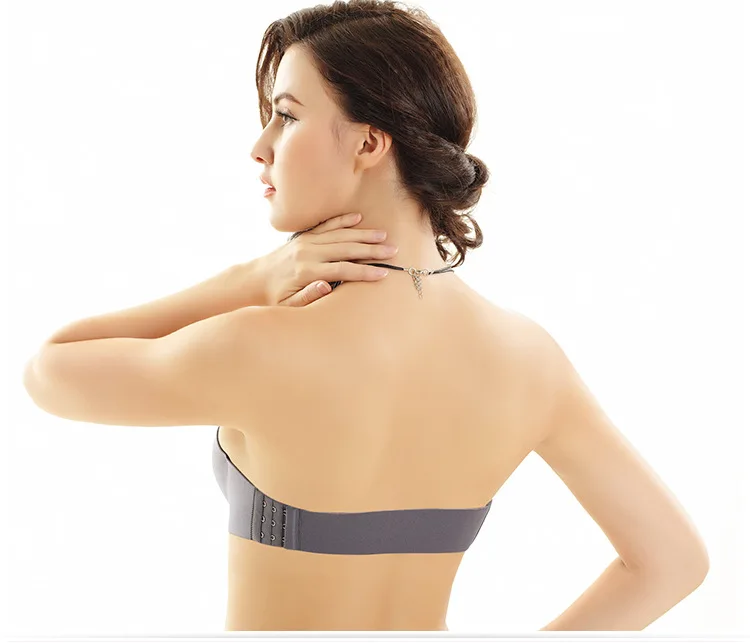 Сексуальный женский невидимый бюстгальтер без бретелек однотонный бесшовный