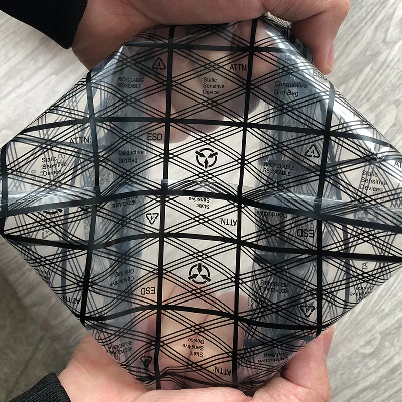 WISHDIAM 50 шт. Открытый Топ Антистатический мешок большой 12X16 дюймов ESD Экранирование антистатические сумки для материнской платы видео карты ЖК-экран
