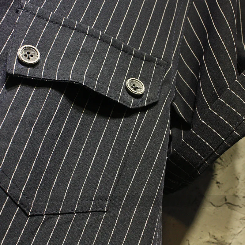 2017 мужские джинсы комбинезон Модный Полосатый черный и темно синий деним Рабочие