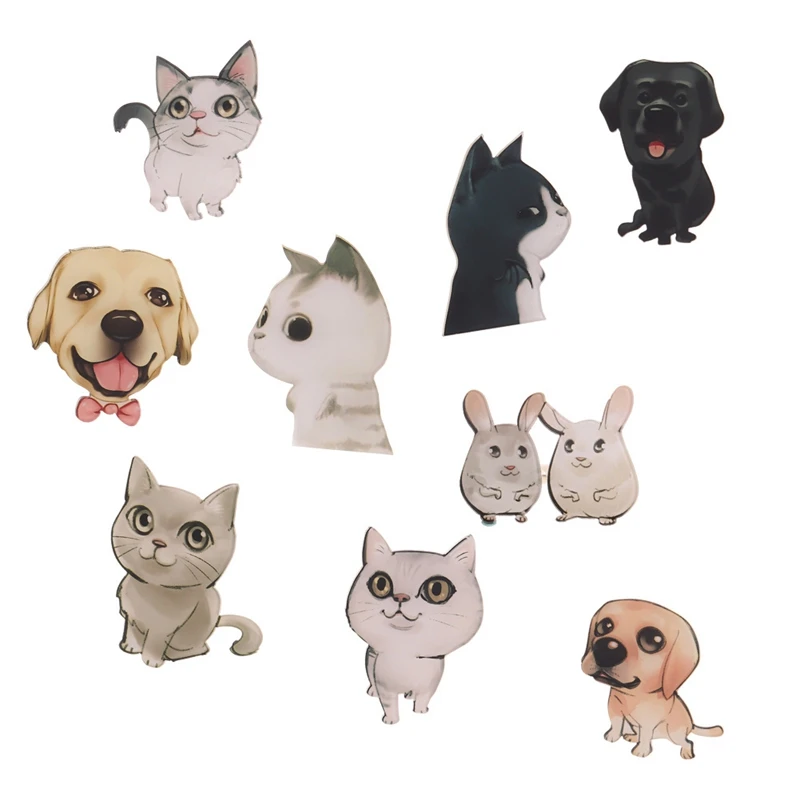 Новинка 1 шт. милая кошка черная собака акриловые ПВХ броши значок Детская