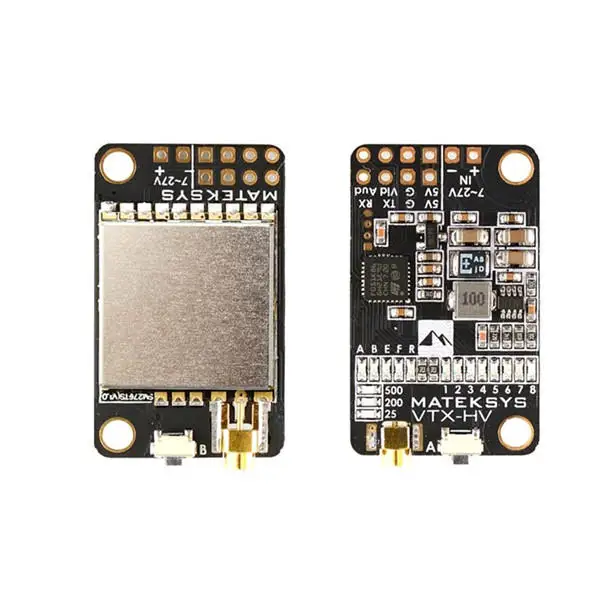 Видеопередатчик Matek 5 8G 40CH 25/200/500mW переключаемый с выходом В/1 а BEC для RC FPV Racing
