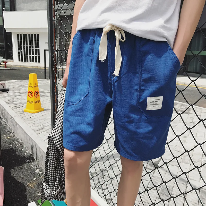 Модные хлопковые шорты для мужчин с карманами летние прямые в стиле хип-хоп