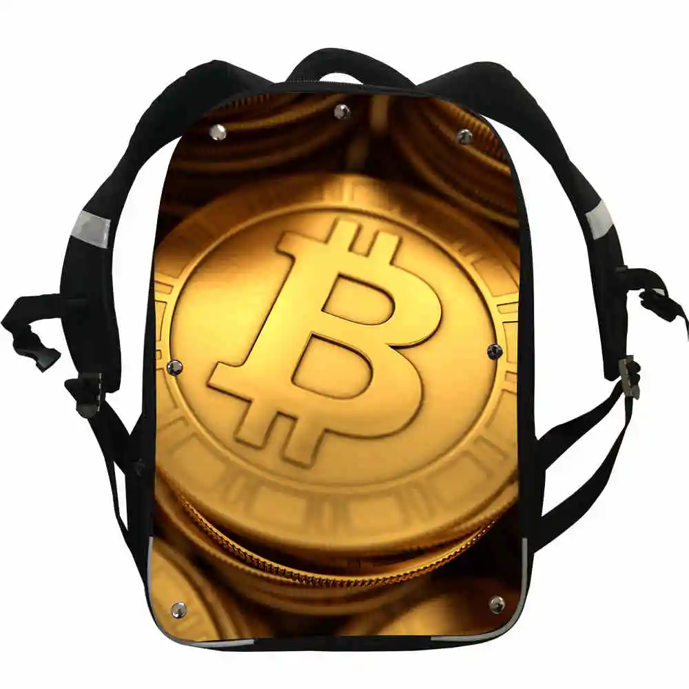 Биткоин рюкзак животные цифровая валюта DIGICCY мужчина женщина мальчики девочки подростковые школьные сумки Mochila коробка ланч пенал Чехол - Цвет: B