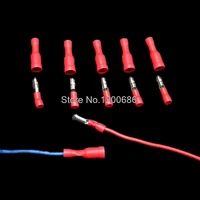 bullet male and female wire mpd frd 1 25 156 terminals red 18 22 awg gague bullet butt connector nsulated crimp terminals