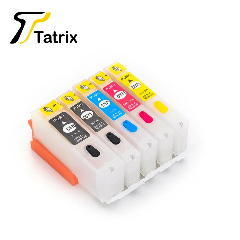 

Tatrix For Canon PGI570 CLI570 Refillable Ink Cartridge For Canon PIXMA MG5750 MG5751 MG5752 MG5753 MG6850 MG6851