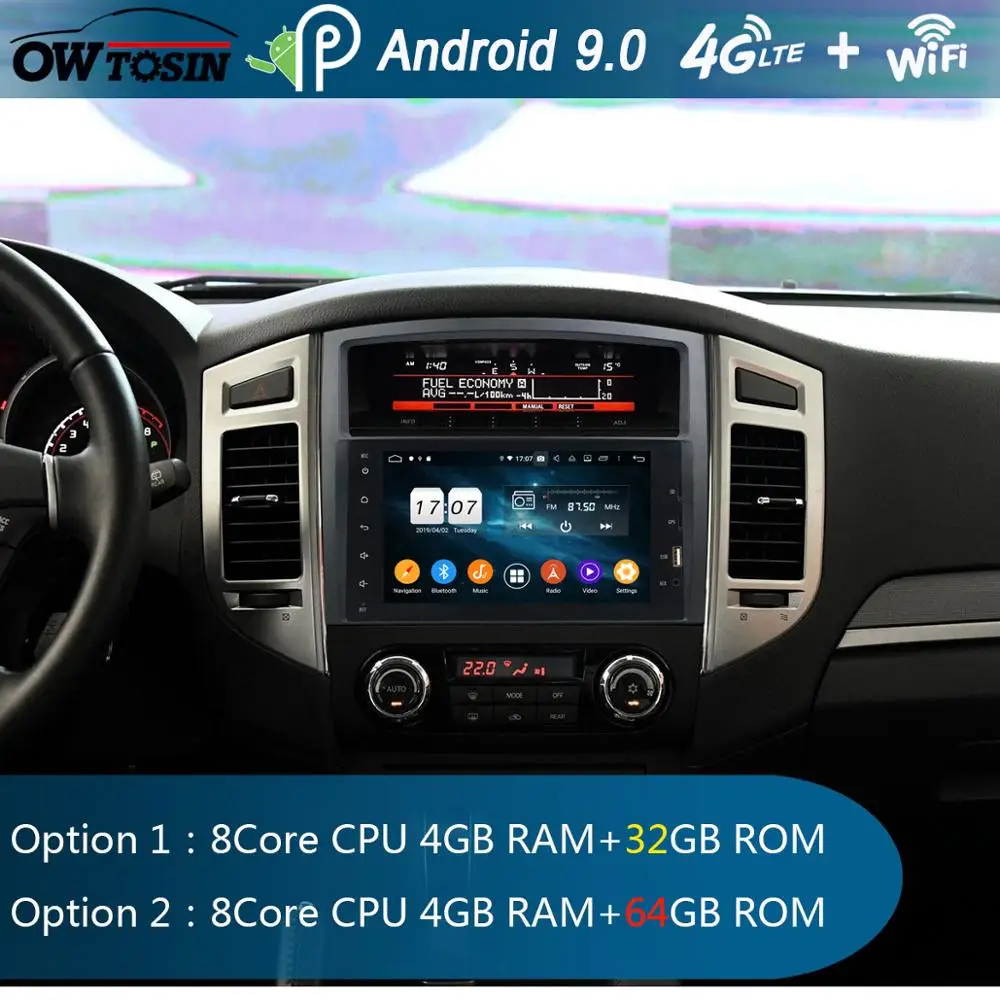 Автомобильный DVD плеер с GPS Навигатором 8 дюймов IPS ядер 4 Гб ОЗУ + 64 ПЗУ Android 9 0 для