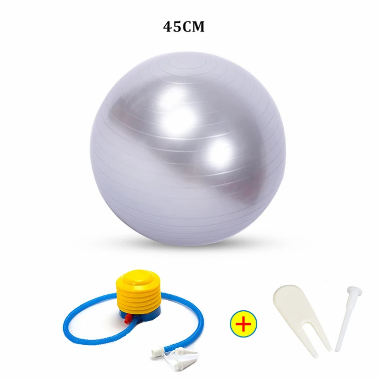 45CM Grey 45 см спортивные мячи для йоги Bola, Пилатес, фитнес-мяч, упражнения, тренажерный зал, фитбол для баланса, упражнения, Пилатес, тренировки, массажный мяч - Цвет: 45CM Grey