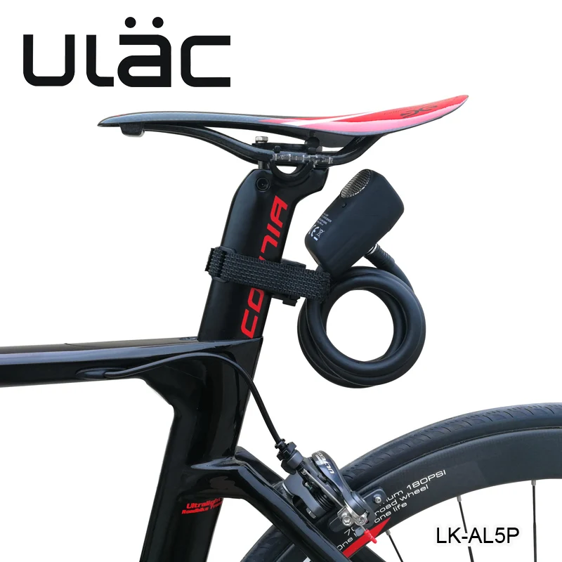 ULAC AL5P велосипедный замок стальная цепь электронный сигнализации MTB
