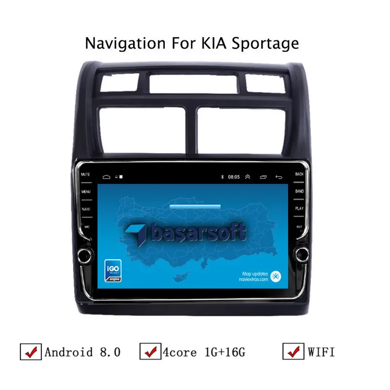 Автомобильный мультимедийный плеер NAVITOPIA 9 дюймов Android 8 1 GPS-навигация для Kia Sportage
