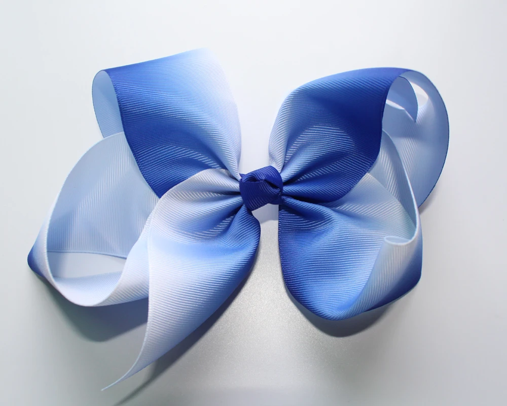 Least JO 8'' grosgrain ribbon hair bows clips boutique rainbows bow girls hairbow For Teens Gift 1pcs ONLY | Детская одежда и