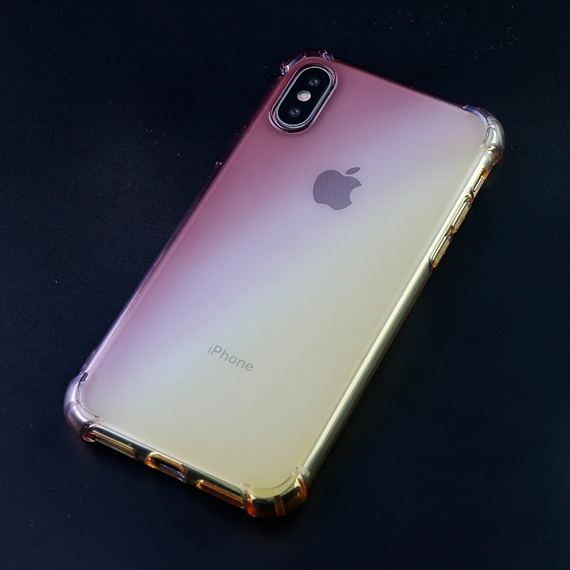 Phone Cases for IPhone 6 s 7 8 Plus X XS MAX XR Case Anti-knock Gradient Soft Silicone Fitted Mobile Covers Accessories | Мобильные