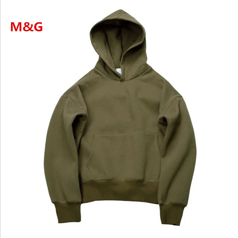 Толстовка Kanye мужская с капюшоном однотонный пуловер Swag модное худи в стиле