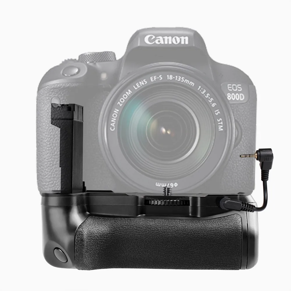 Capsaver Вертикальная Батарейная ручка для Canon 800D Rebel T7i 77D Kiss X9i DSLR камера мульти-мощность Батарея держатель работает с LP-EL17