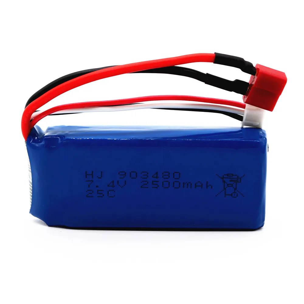 Новая Большая батарея 2500mAh 2S 7 4 V 25C Lipo вертолета Syma X8 X8W X8G с защитой напряжения |