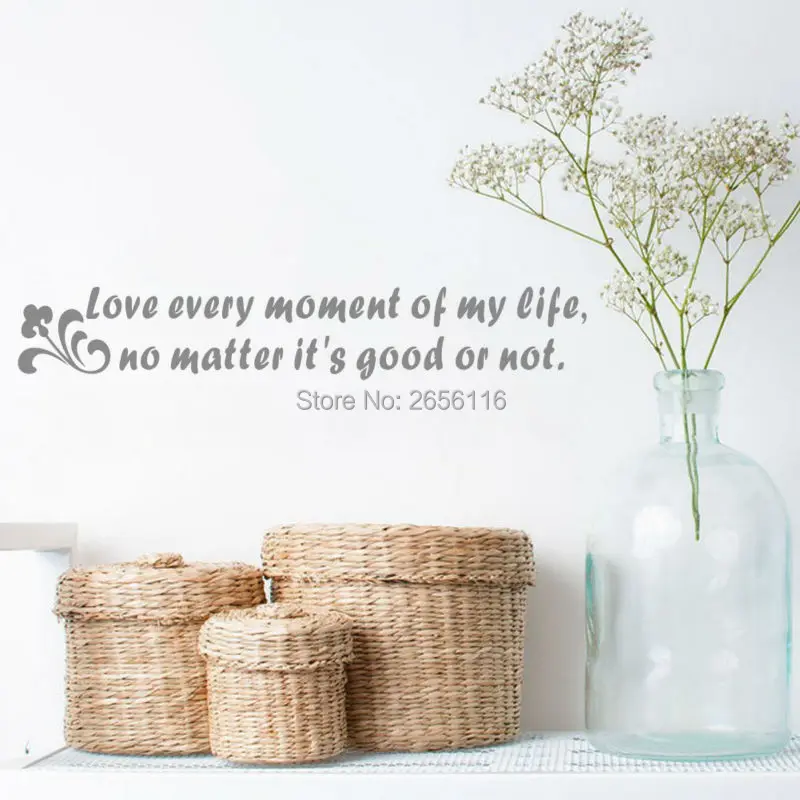 Мотивационные цитаты наклейки на стену любовь каждый момент моей жизни для